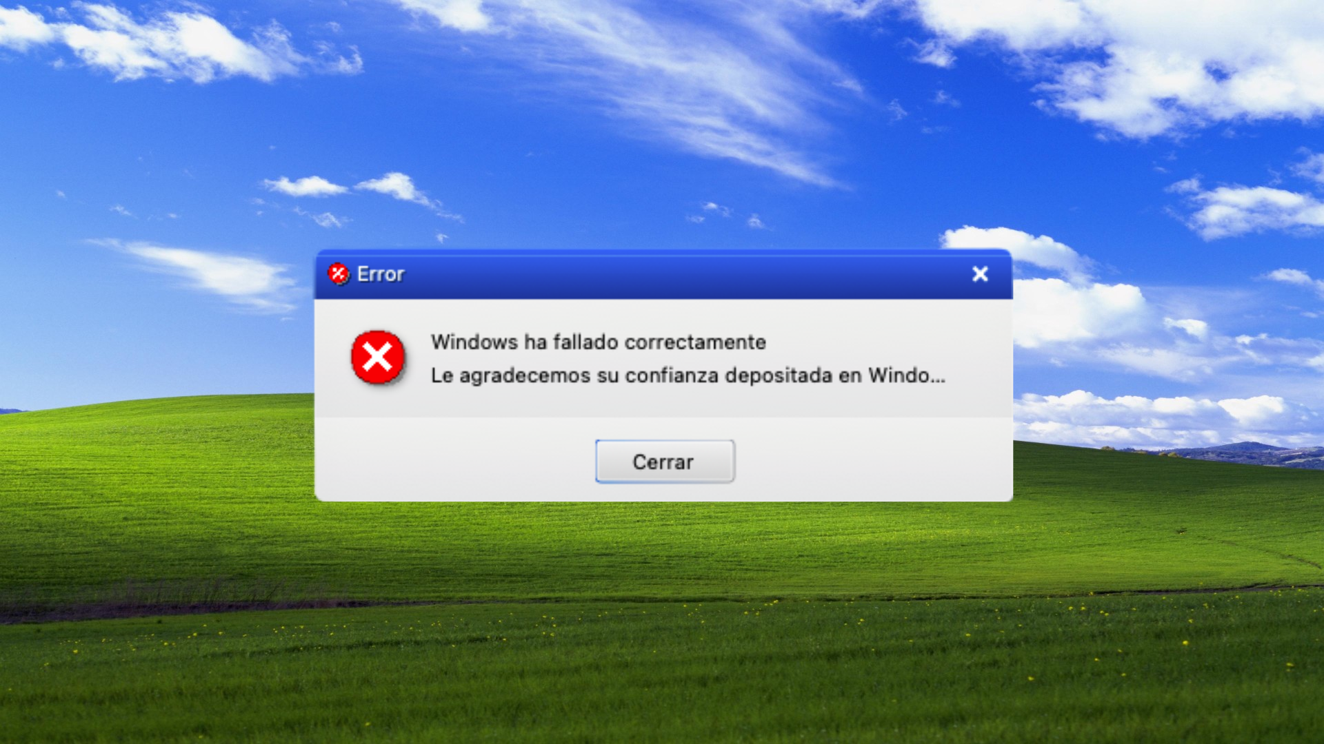 Windows Error screenshot 1